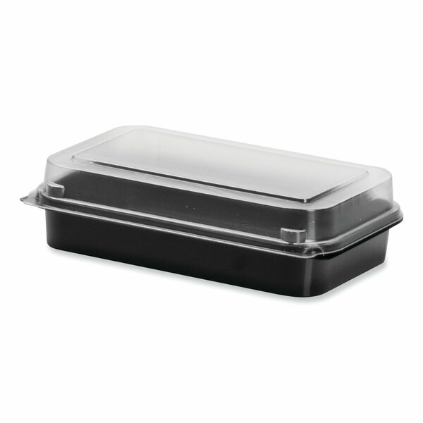 Solo Creative Carryouts BoxLine Black Base/Clear Lid Hinged Containers, 3.9 x 6 x 1.8, Foam, 500PK 850618-PS94